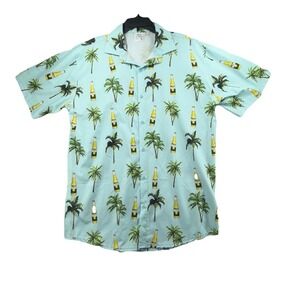 Men's‎ Hawaiian shirt Corona Beer size L  button up short sleeve